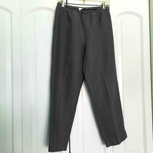 Eileen Fischer grey linen pants sz S